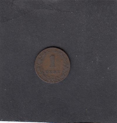 Beschrijving: 1 Cent WILLEM III  